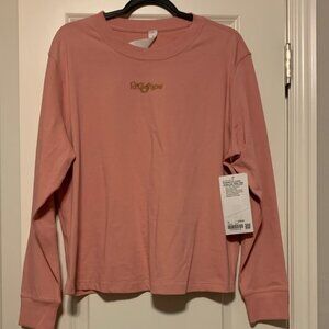 Lululemon Athletica Pink Tide Relaxed Fit LS Lunar New Year Tee. Sz 10, NWT